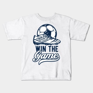 Soccer Shoe Sport Soccer Player Win The Game Kids T-Shirt